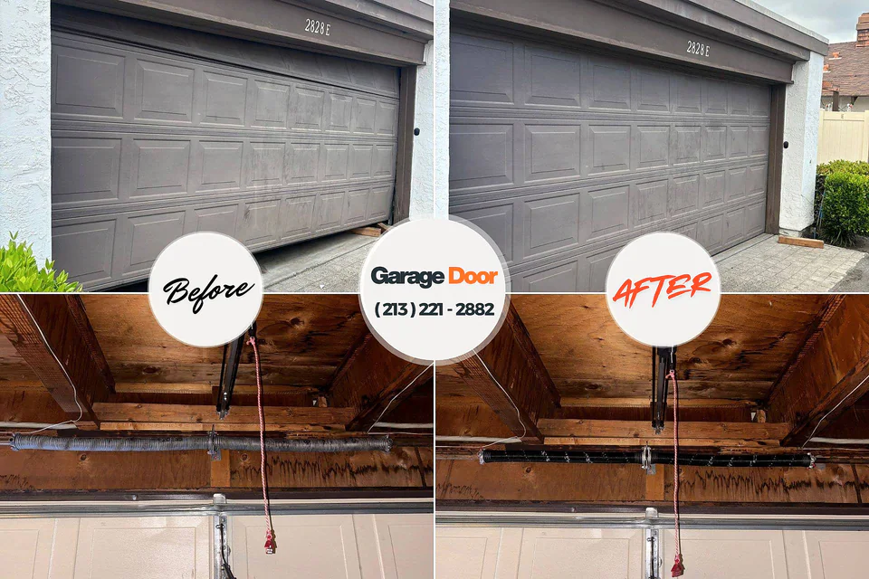 Before and after: garage door repair Harrisburg, PA